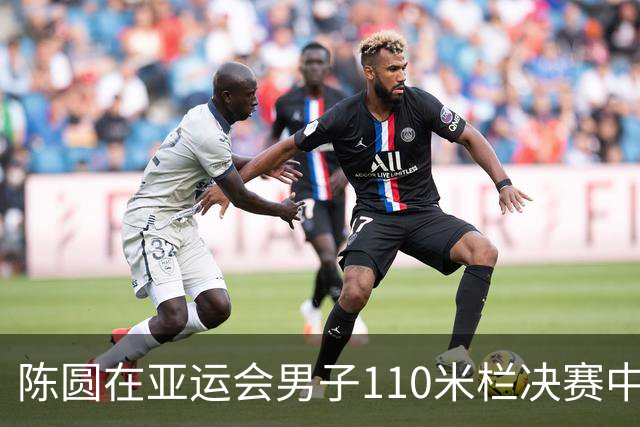 陈圆在亚运会男子110米栏决赛中奋勇夺冠